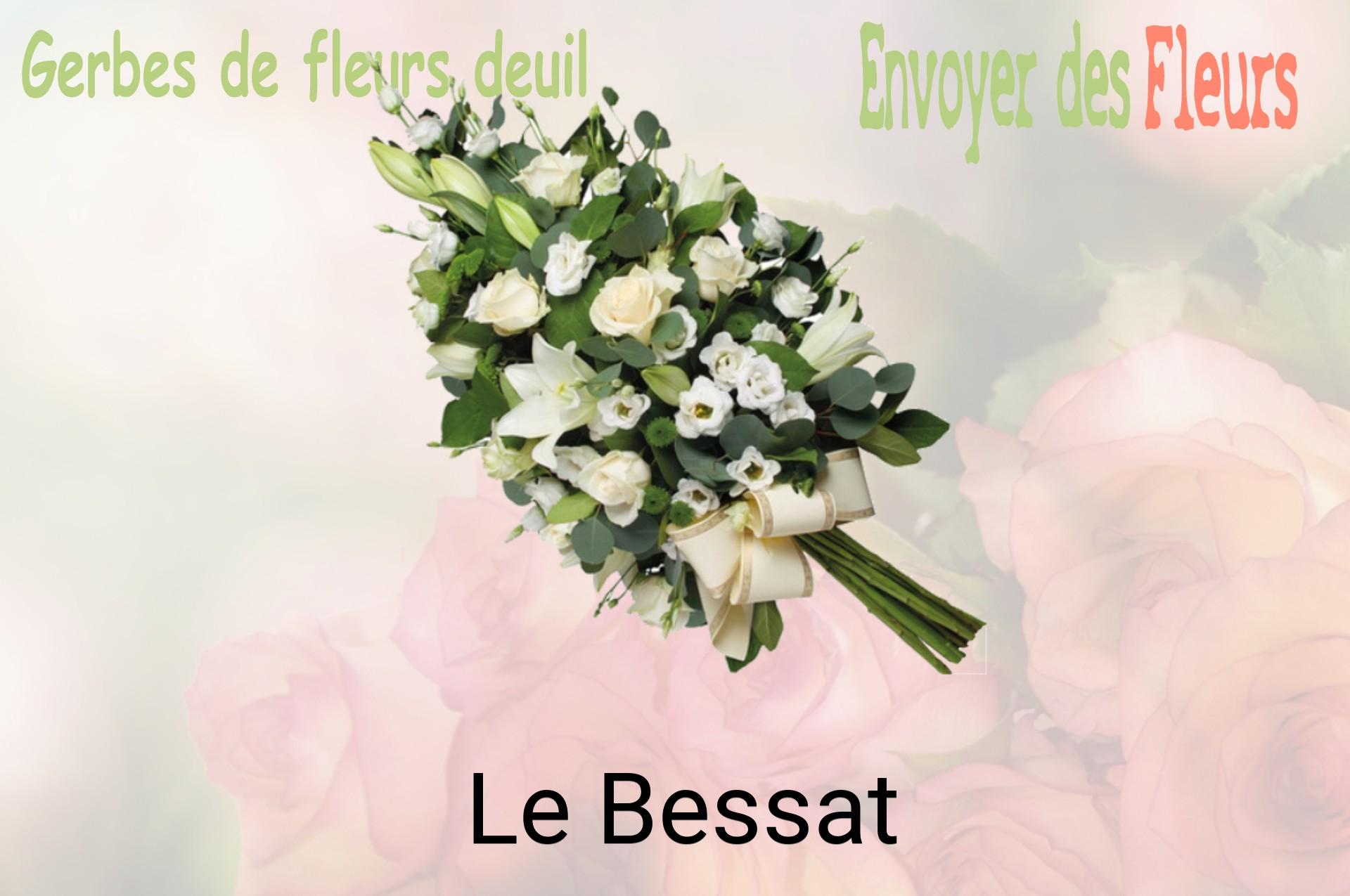 Gerbe de fleurs de deuil livrée à Le Bessat
